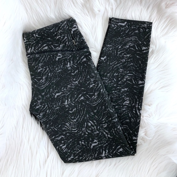 Tuff Athletics Pants - Tuff Athletic Black + White Print Athletic Legging